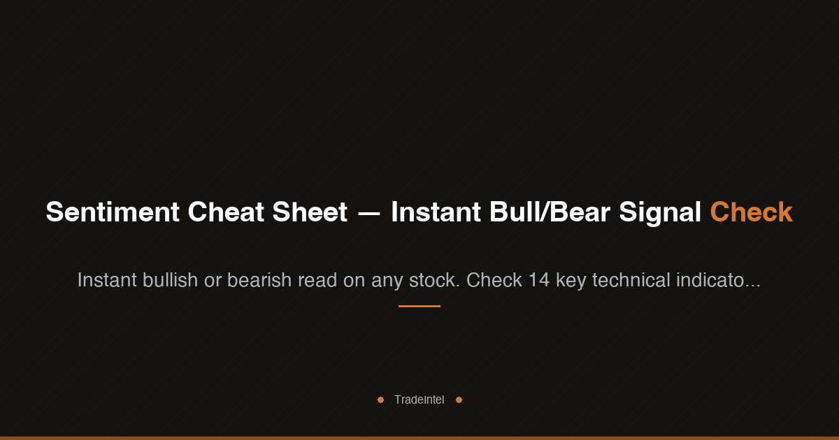 Sentiment Cheat Sheet